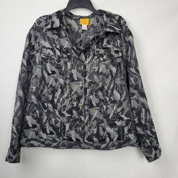 Ruby Rd. 20W 2x Plus Black Pattern Jacket - Picture 1 of 8